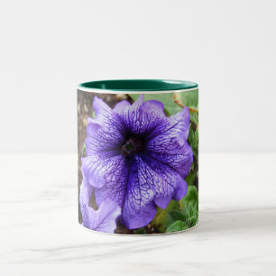 Taza Bicolor Flor morada veneciana