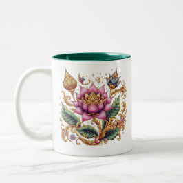 Taza Bicolor Flor motriz tailandesa