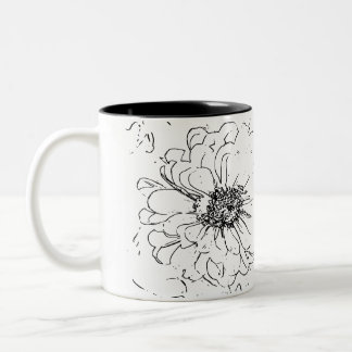 Taza Bicolor Flor natural