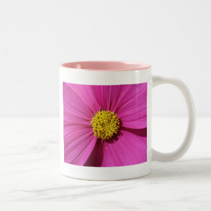 Taza Bicolor Flor rosa