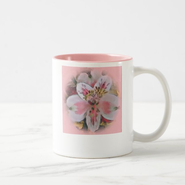 Taza Bicolor Flor rosa de Amaryllis (Derecha)