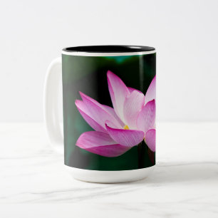 Taza Bicolor Flor rosa Lotus