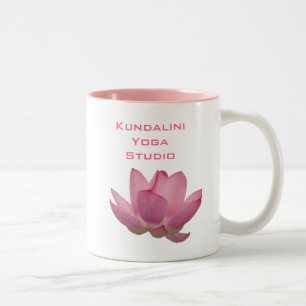 Taza Bicolor Flor rosa Lotus