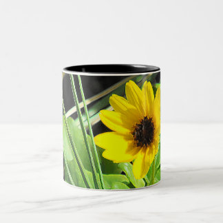 Taza Bicolor Flor silvestre amarilla