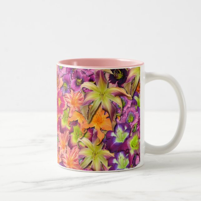 Taza Bicolor Floraciones del Daylily (Derecha)