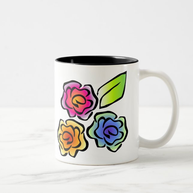 Taza Bicolor Floral 3 Mug (Derecha)