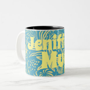 Taza Bicolor Floral 70 florida cosecha floreciente palmas