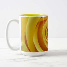 Taza Bicolor Floral amarillo