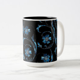 Taza Bicolor Floral azul Shimmer 2