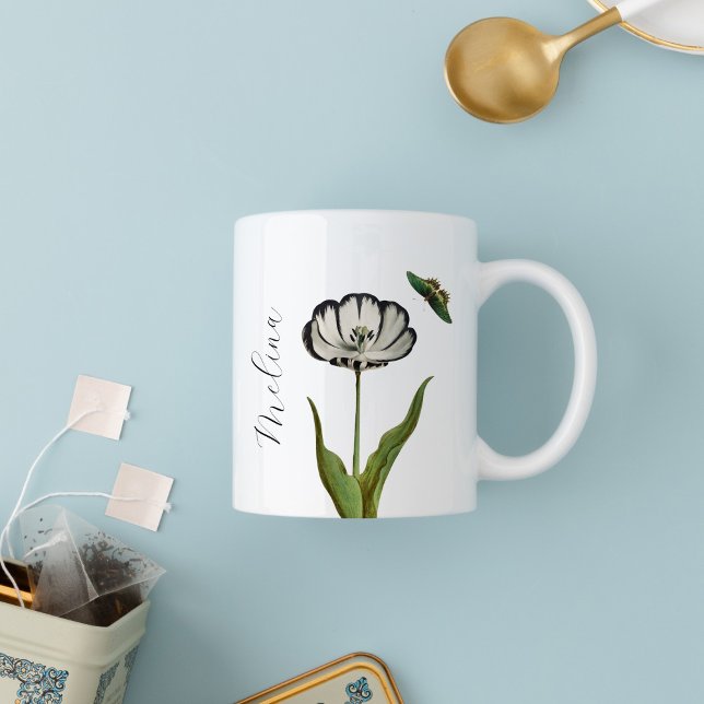 Taza Bicolor Floral Botánica Mínima Floral Negra (Subido por el creador)