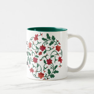 Taza Bicolor floral china