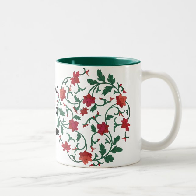 Taza Bicolor floral china (Derecha)