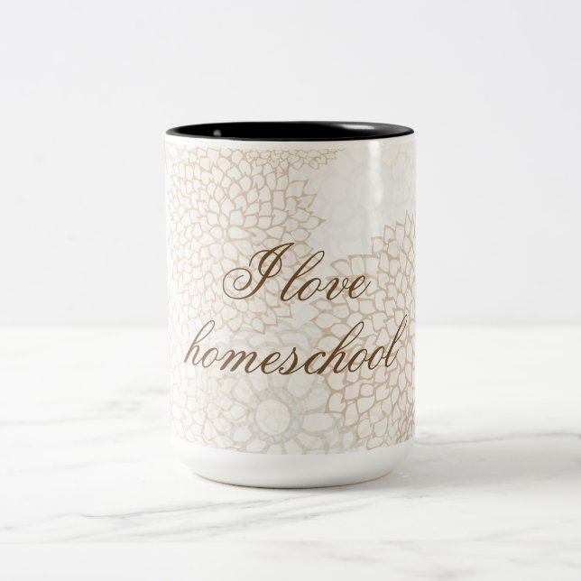 Taza Bicolor Floral de dos tonalidades (Centro)