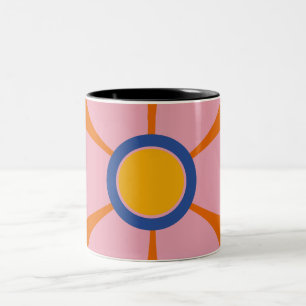 Taza Bicolor Floral Mug