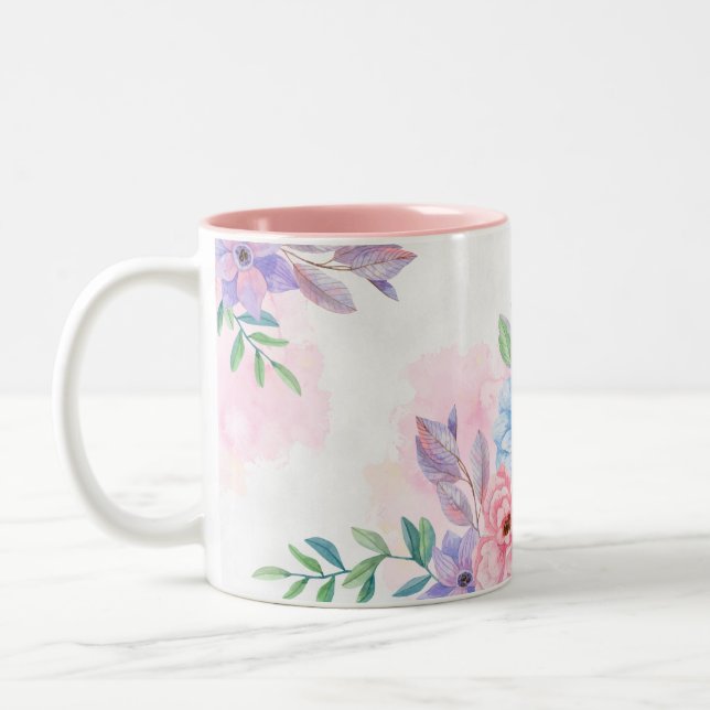 Taza Bicolor Floral Mug (Izquierda)