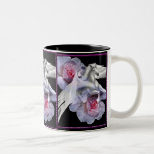Taza Bicolor Floral Pegasus Mug