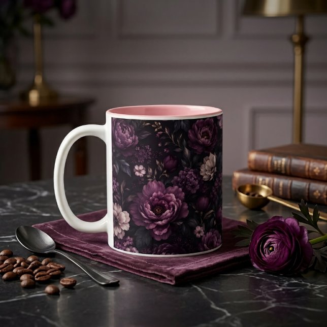 Taza Bicolor Floral Plum Noir (Subido por el creador)