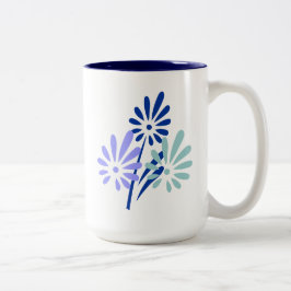 Taza Bicolor Floral Splash Coffee Mug