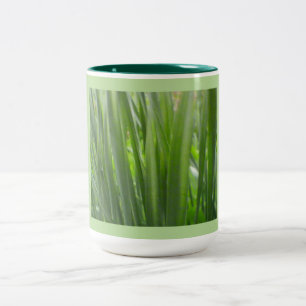 Taza Bicolor Floral verde ecológica
