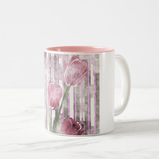 Taza Bicolor Flores (Anverso derecho)