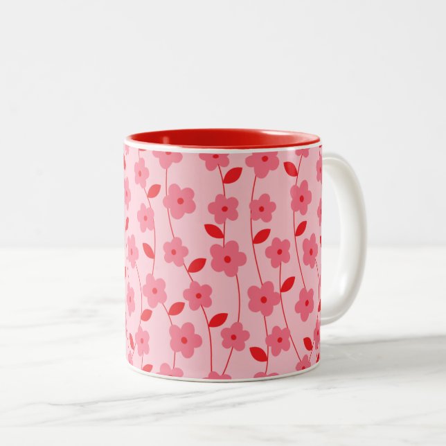 Taza Bicolor Flores (Anverso derecho)