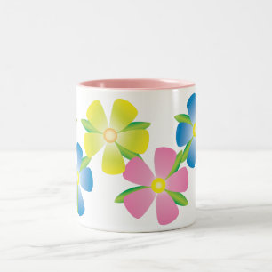 Taza Bicolor Flores alegres