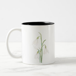 Taza Bicolor flores angelicales de nevado acuarela