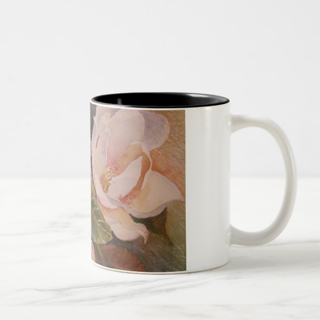 Taza Bicolor Flores blancas (Derecha)