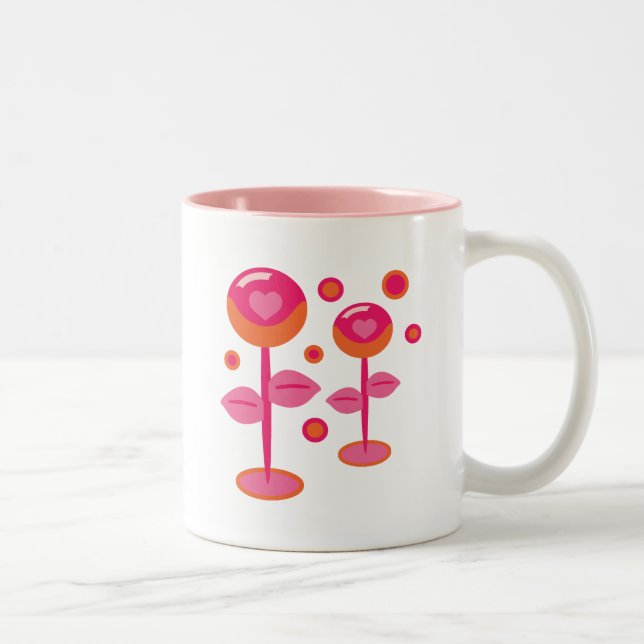 Taza Bicolor Flores de amor (Derecha)