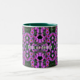 Taza Bicolor Flores de Aster rosa de otoño personalizadas
