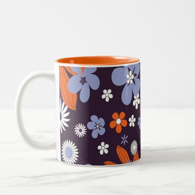 Taza Bicolor Flores de bonito (Izquierda)