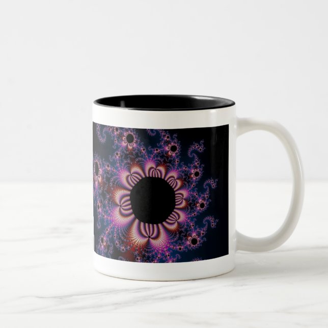 Taza Bicolor Flores de cactus - fractal (Derecha)