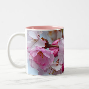 Taza Bicolor Flores de cerezo rosa