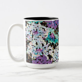 Taza Bicolor Flores de Cristal Púrpura