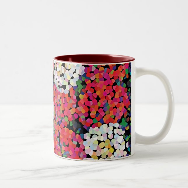 Taza Bicolor Flores de Cristal Rojo (Derecha)