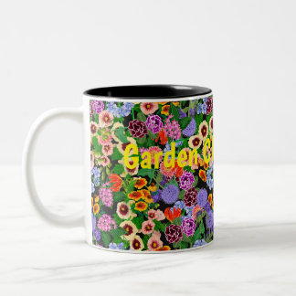 Taza Bicolor Flores de jardín atrevidas