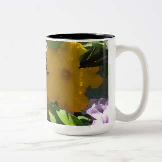 TAZA BICOLOR FLORES DE LA CALABAZA