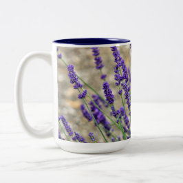 Taza Bicolor Flores de lavanda