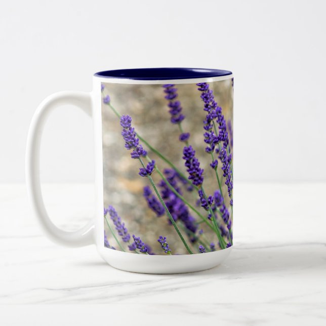Taza Bicolor Flores de lavanda (Izquierda)