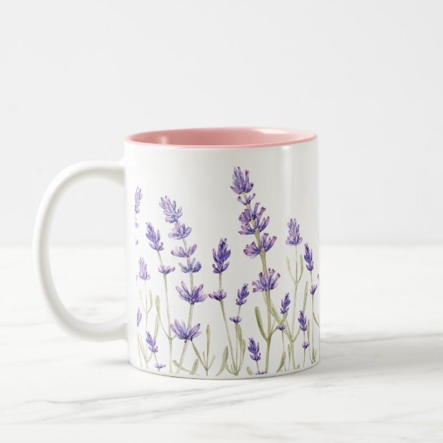 Taza Bicolor Flores de lavanda (Izquierda)