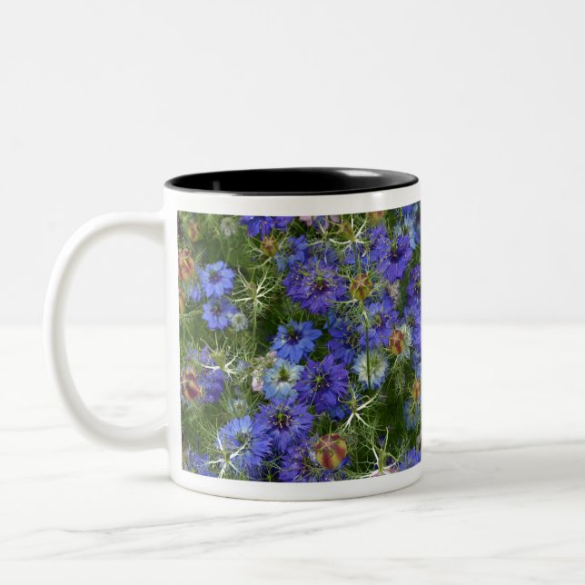 Taza Bicolor Flores de maíz azules (Izquierda)