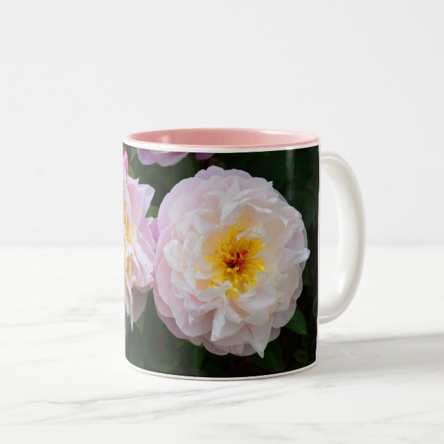 Taza Bicolor Flores de peonía (Anverso derecho)