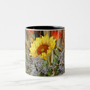 Taza Bicolor Flores de Toscana