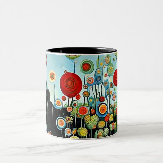 Taza Bicolor Flores del Abismo (Centro)