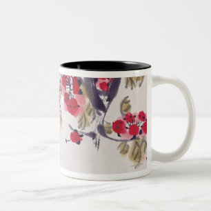 Taza Bicolor Flores del albaricoque