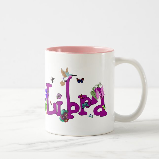 Taza Bicolor Flores del libra (Derecha)