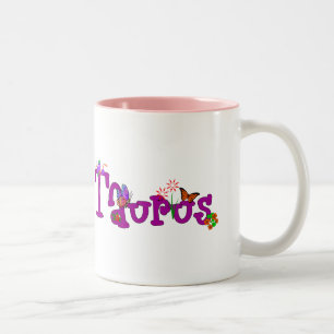 Taza Bicolor Flores del tauro