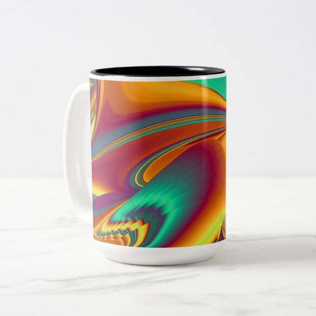 Taza Bicolor Flores Mágicas de Primavera Verano Otoño (Anverso izquierdo)