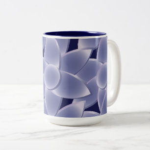 Taza Bicolor Flores moradas