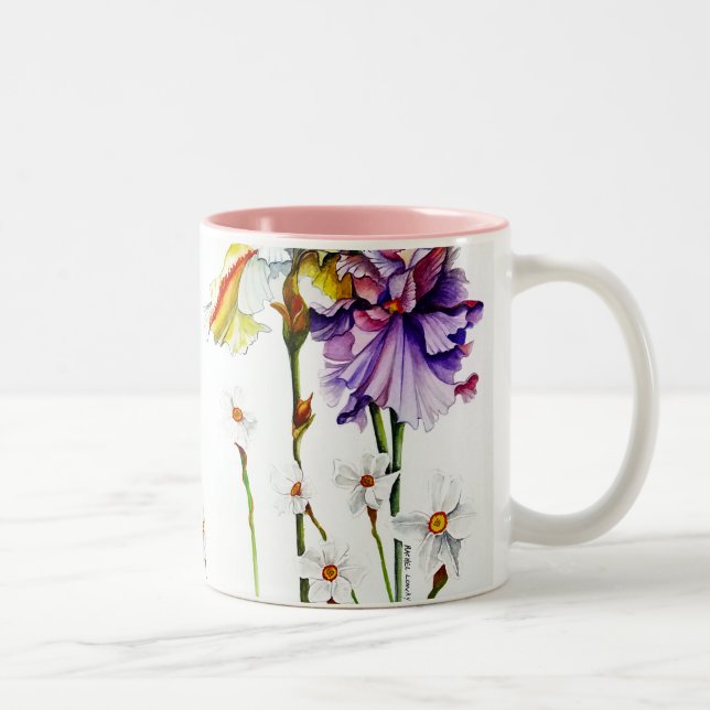 Taza Bicolor Flores para Rona Coffee Mug (Derecha)